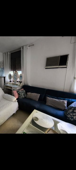 Sofá Cama Azul Terciopelo