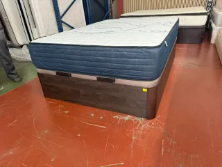 Colchón Visco + Canapé Madera Wengue 135x190