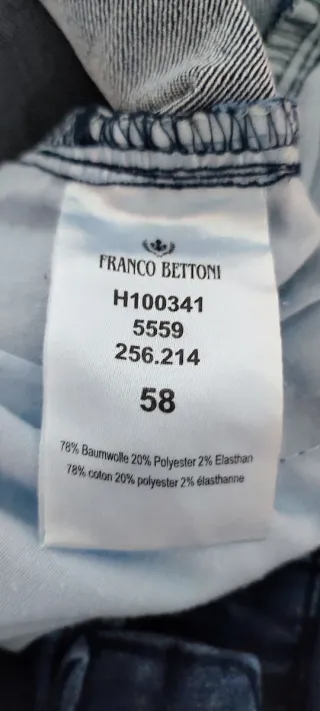 Jeans Uomo Taglia 58/5XL Blu