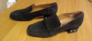 Zapatos Violeta tacón medio elegantes negros