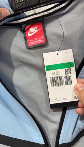 Chaqueta Cortavientos Nike Azul y Gris