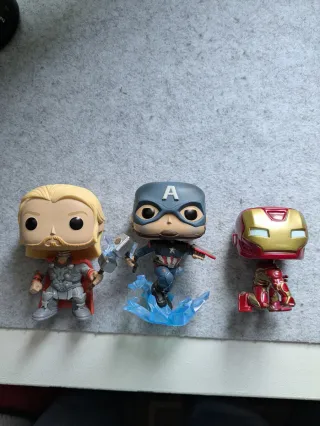 Funko Pop Marvel: Thor/Capitán América/Iron Man