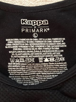Reggiseno sportivo nero Kappa con coppe rimovibili