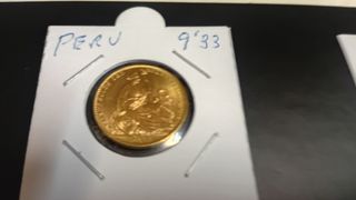 Moneta d'oro peruviana del 1962 da 9,33 gr