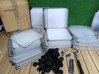 SONGMICS Estantería Modular, Armario Modular de 12 Cubos, Estantería de Plástico con Puertas, para Zapatillas, Ropa, Libros, Fácil de Montar, Blanco LPC342W01