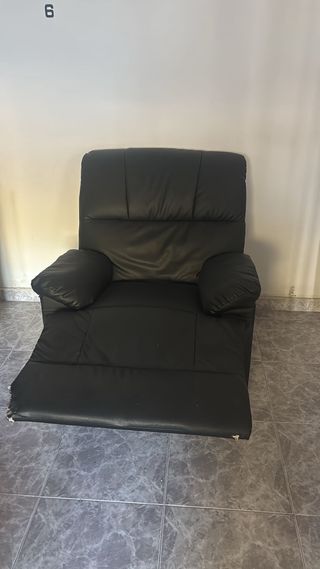 Sillón de masaje reclinable negro