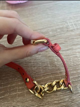 Pulsera Bimba y Lola Coral y Cadena Dorada