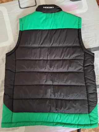 Chaleco HiKOKI Negro y Verde Impermeable