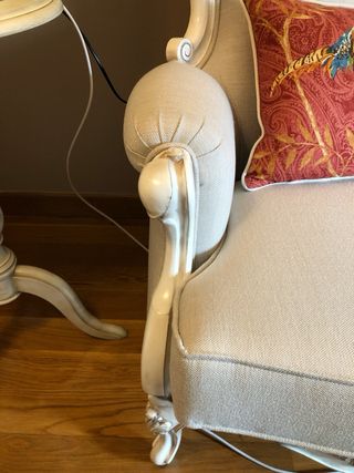 Sofá Isabelino Madera Maciza Tapizado