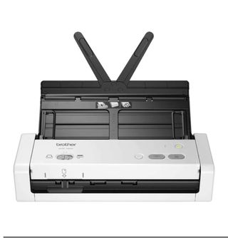 Brother ADS1200, Escáner departamental compacto con ADF y ranura para tarjetas, escaneado a doble cara automático y alimentación por USB, cable no incluido