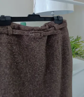 Falda Mango Marrón Talla M