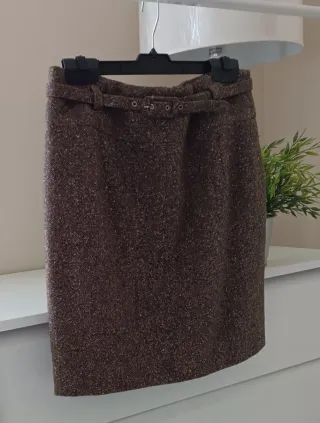 Falda Mango Marrón Talla M