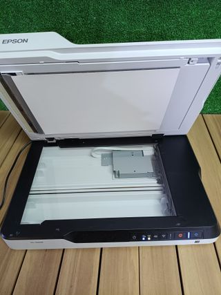 Epson Workforce DS-1660W - Escáner Plano de Color A4, WiFi, USB, Alimentador Documentos, escaneado Doble Cara (dúplex), Blanco y Negro
