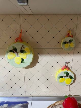 Tris formine ceramica decorazione limoni