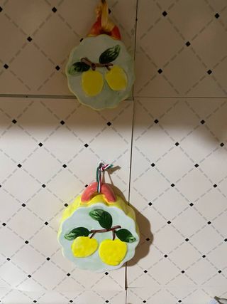 Tris formine ceramica decorazione limoni