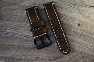 Correa cuero reloj artesanal 20,22, 24 mm