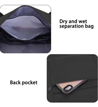 Bolsa de Viaje Plegable con Ruedas Negra