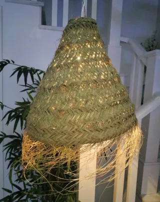 Lámpara Esparto Natural Estilo Boho