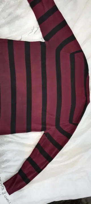 Jersey DC Shoes Rayas Granate y Negro