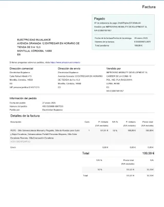 Silla para bajar escaleras personas mayores