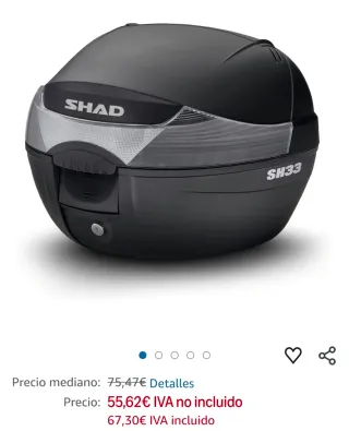 Baúl Moto Shad SH33 Negro