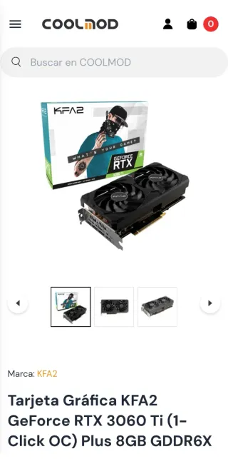 KFA2 RTX 3060 Ti DDR6X Tarjeta Gráfica