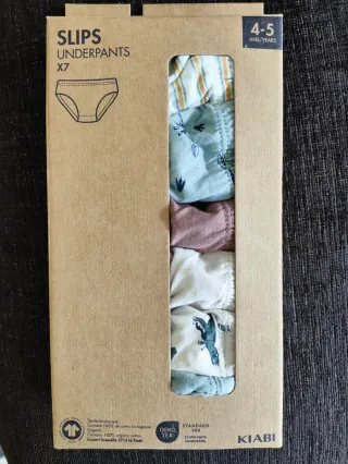 Calzoncillos Kiabi Talla 4-5 Años Pack 7