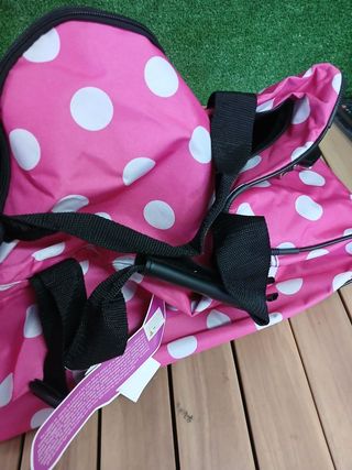 Rockland Bolsa de Lona con Ruedas Rosa Lunares