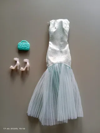 Vestido Barbie con bolso y zapatos