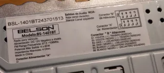 Radio Coche Belson Bluetooth USB AUX