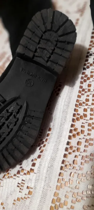 Stivali alti donna camoscio nero n.36