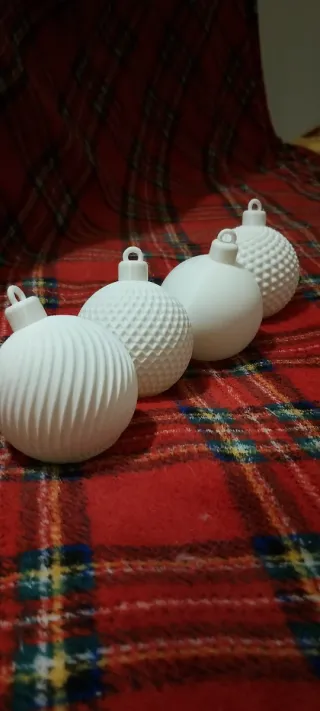 Set 4 Palline Natale Stampa 3D