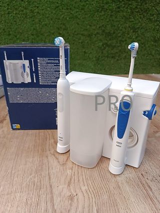 Braun Pro-1 + Irrigador Oxyjet - Cepillo Eléctrico + Irrigador Blanco Y Azul