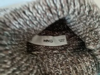 Chaleco Mango Beige/Marrón Talla M