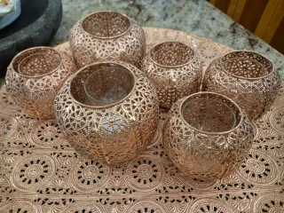 3 Bandejas Decorativas con Portavelas