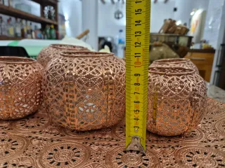 3 Bandejas Decorativas con Portavelas