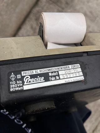 Calculadora Impresora Vintage Precisa Suiza