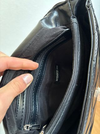 Bolso Misako Negro Acolchado Cadena