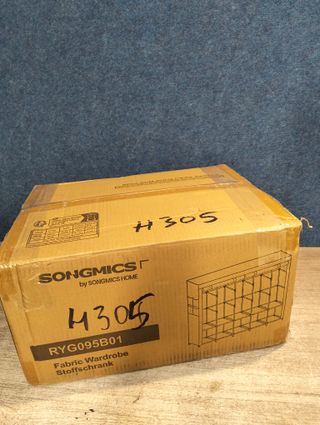 SONGMICS Armario, 5 Barras de Ropa, Estantes, 4 Bolsillos Laterales, Almacenamiento, de Tela, Perchero