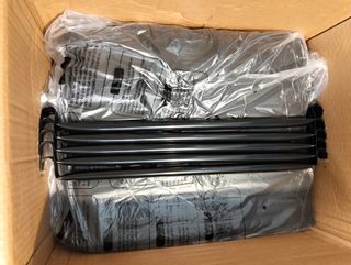 SONGMICS Armario, 5 Barras de Ropa, Estantes, 4 Bolsillos Laterales, Almacenamiento, de Tela, Perchero