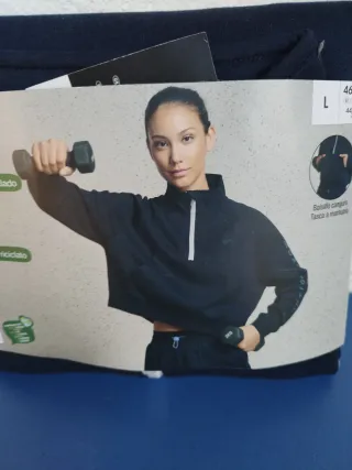 Sudadera deportiva mujer negra Talla L