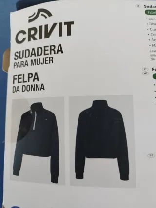 Sudadera deportiva mujer negra Talla L