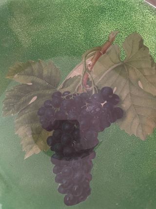 Ciotola in vetro decoupage uva