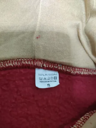 Sudadera Vans Roja con Logo Beige