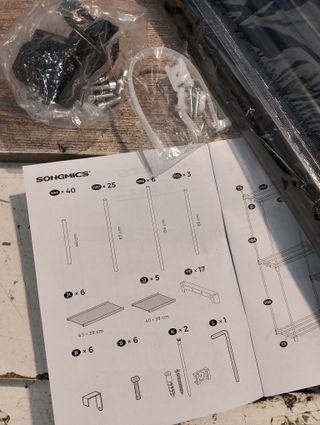 SONGMICS Armario, Perchero, Guardarropa, con Barras, Vestidor, Estantes de Tela