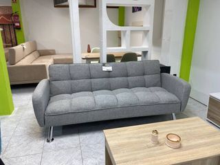 Sofá Cama Click Clack Gris 3 Plazas