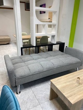 Sofá Cama Click Clack Gris 3 Plazas