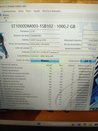 Seagate Barracuda ST1000DM003 - Disco duro interno de 1 TB (SATA III, 7200 RPM, 3.5")