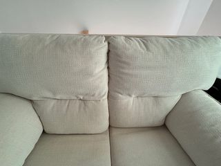Sofá 2 plazas beige tela