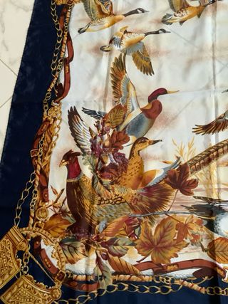Foulard Hermès con stampa di anatre